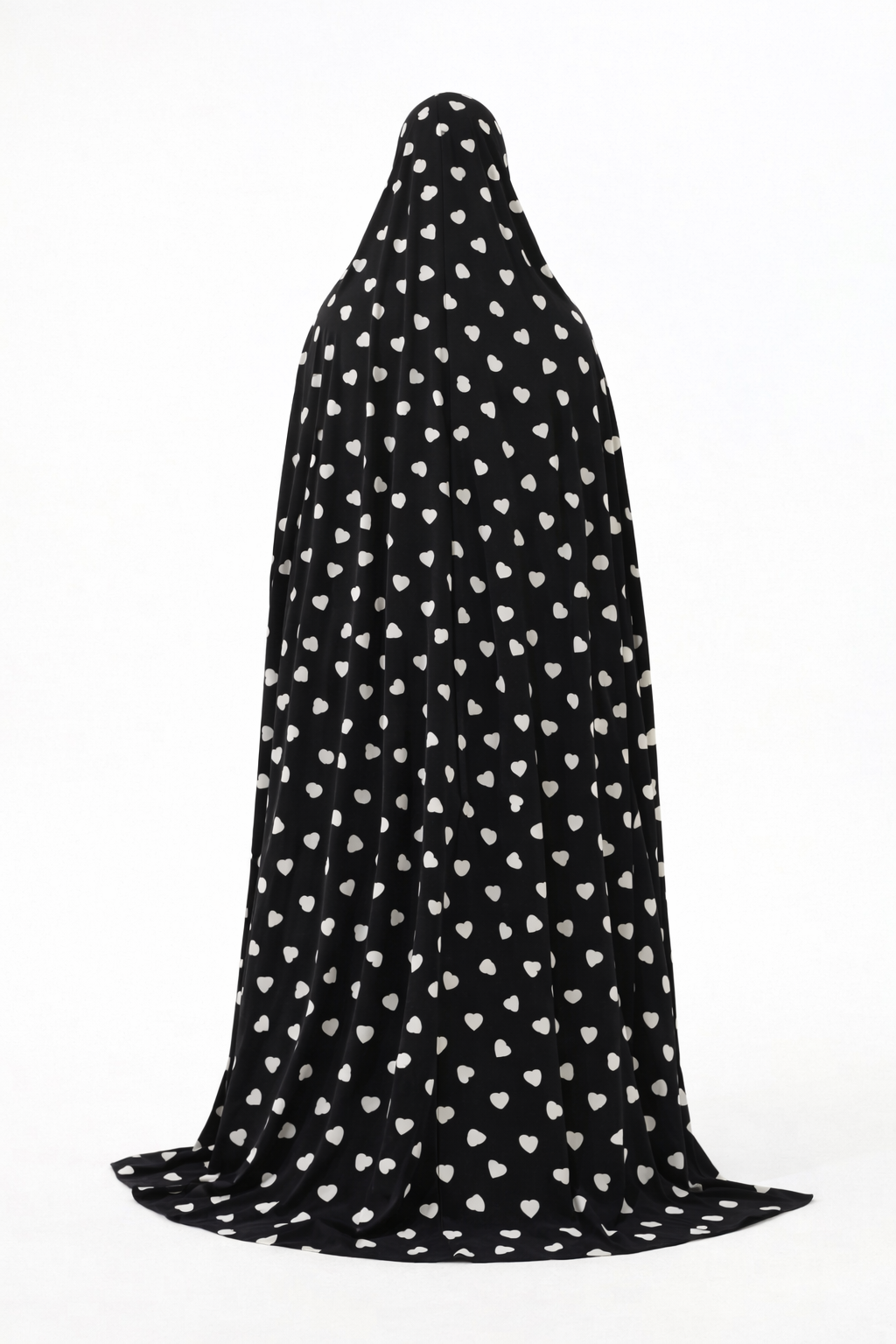 Black Hearts Flowy Khimar