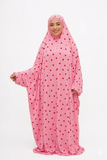 Pink Hearts Flowy Khimar
