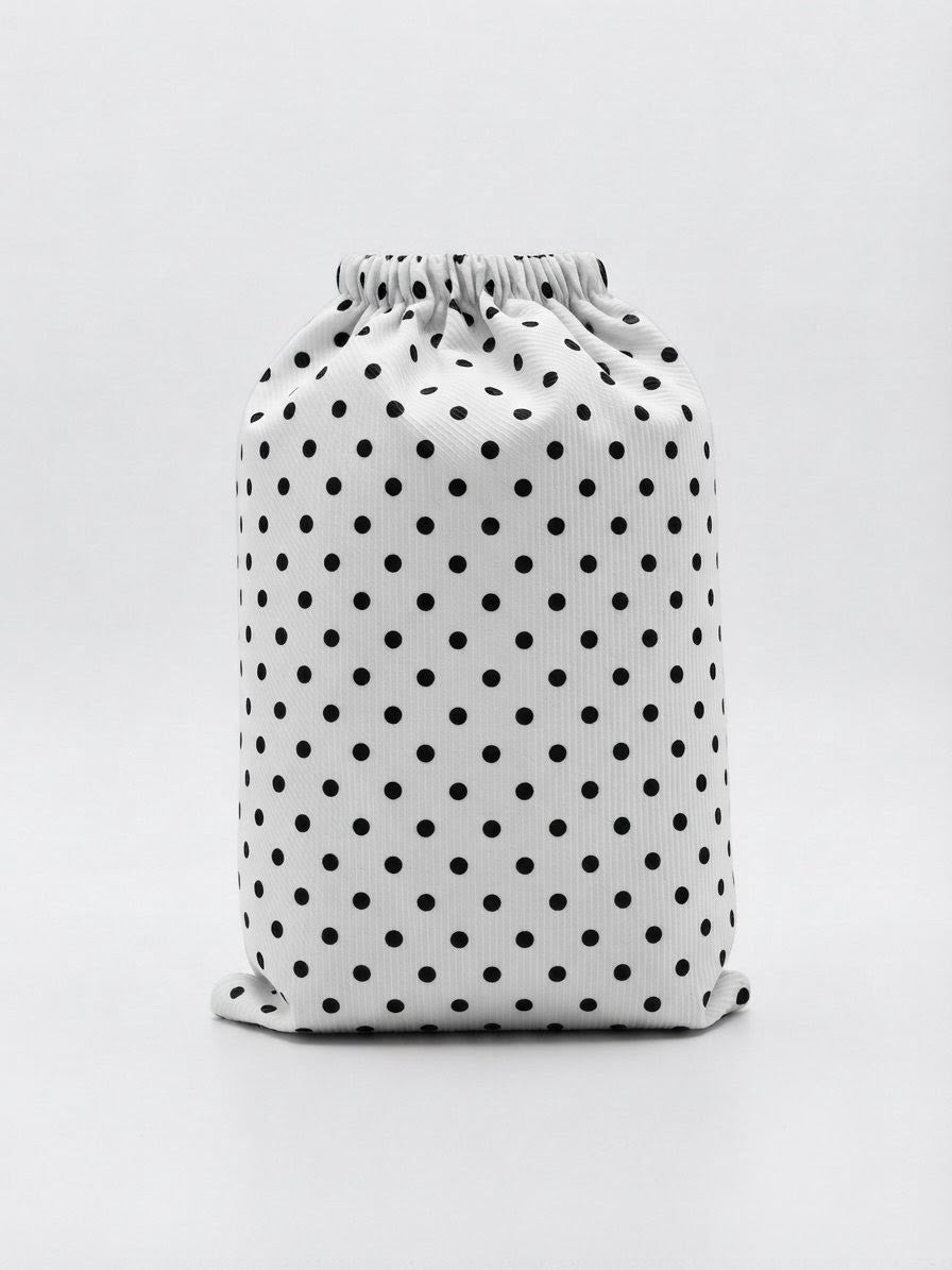 Long White Polka Prayer Veil