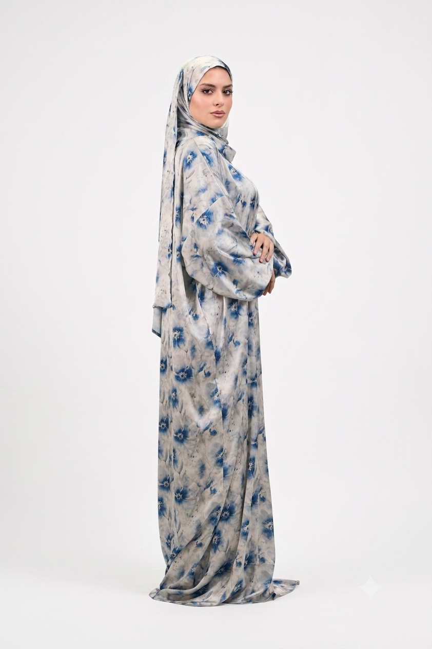 Blossom Blue Satin Isdal