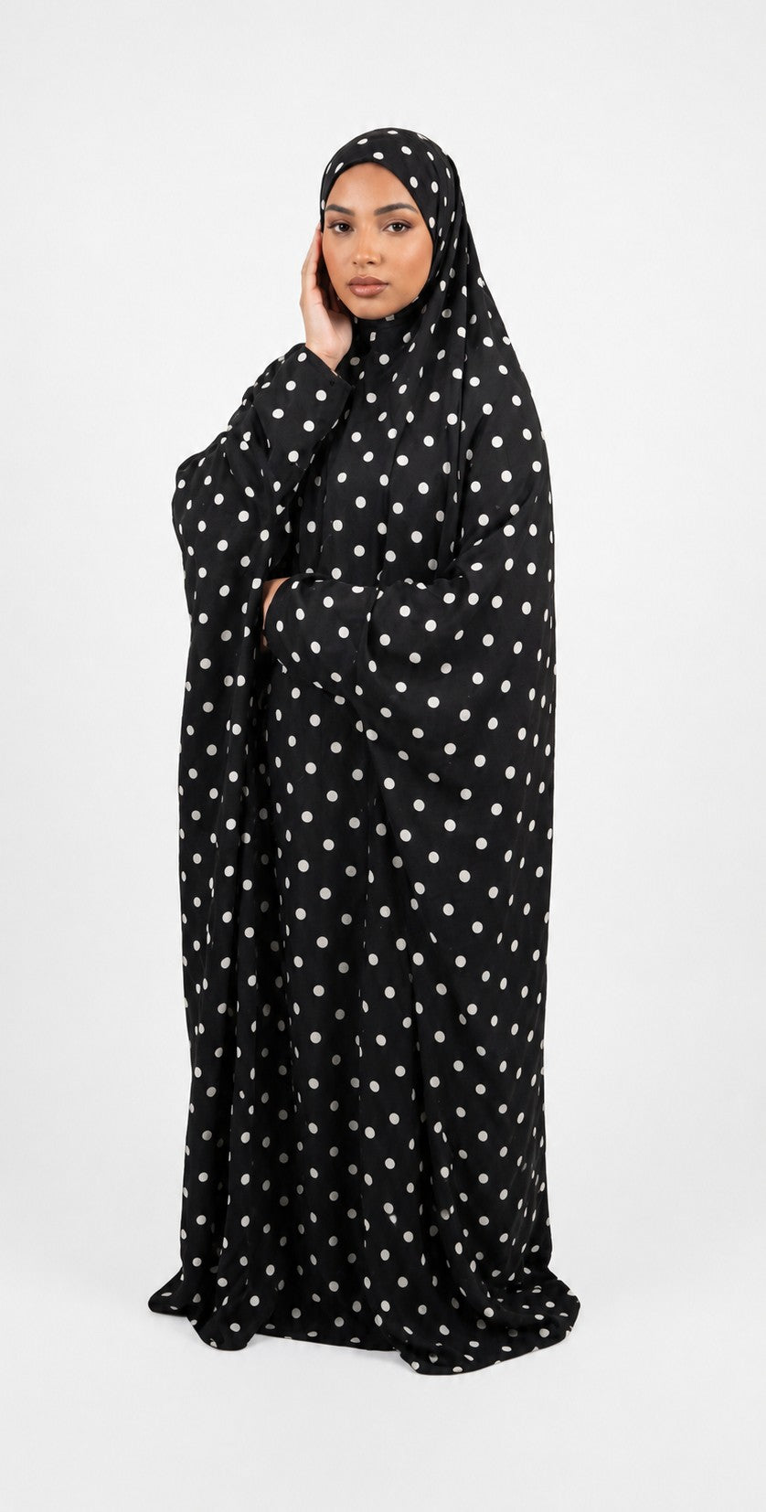 Black Polka Dots Khimar