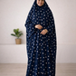 Navy Blue Hearts Flowy Khimar