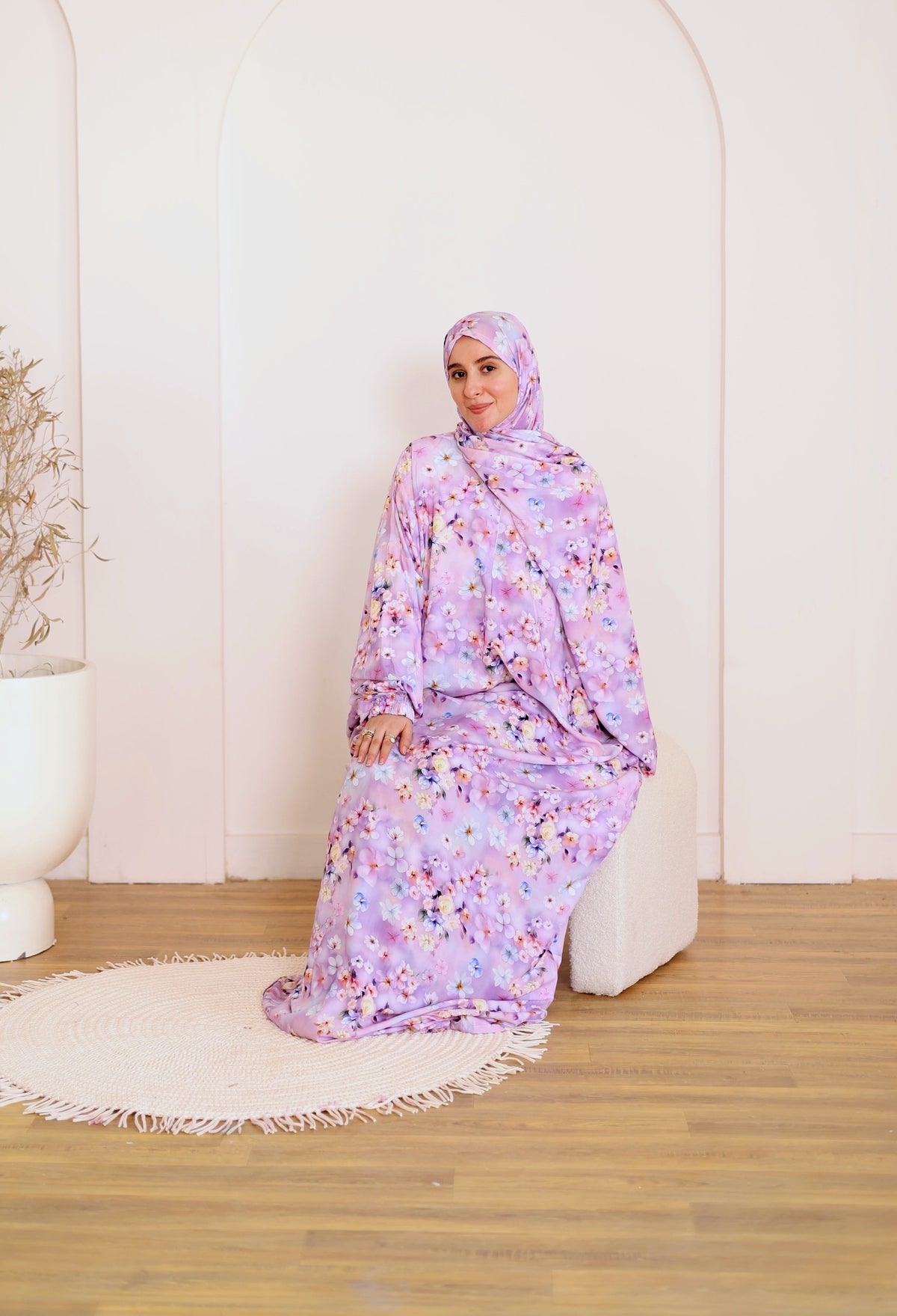 Purple Floral Viscose Isdal