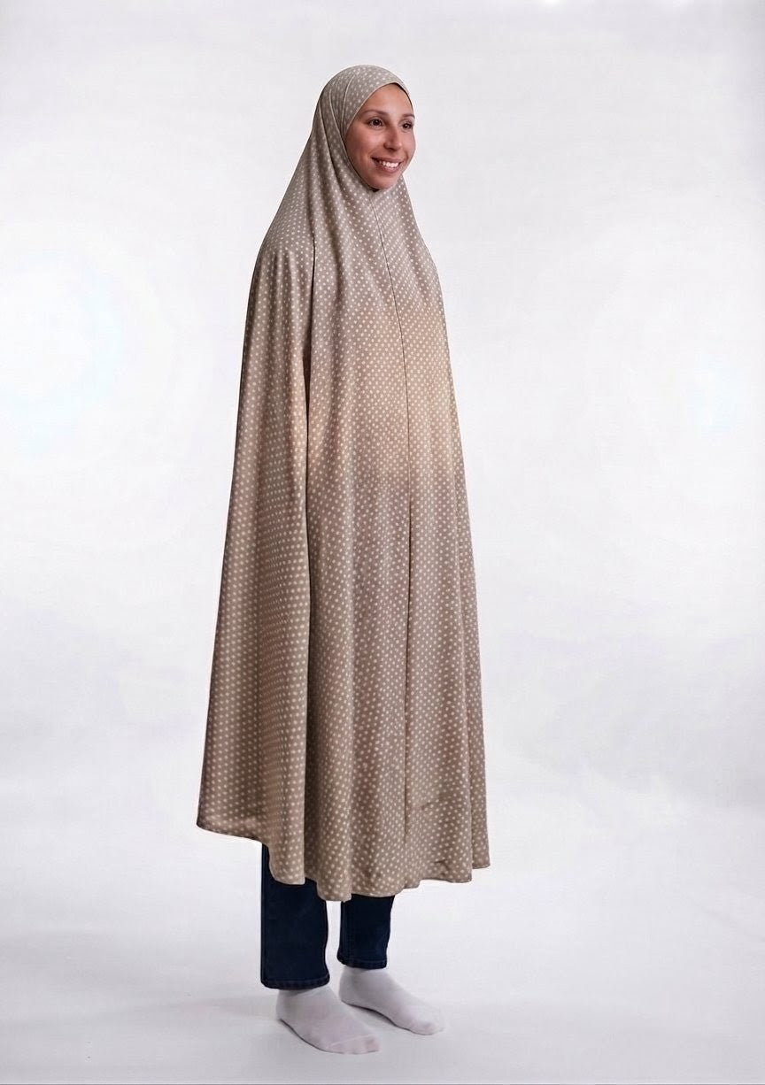 Long Beige Prayer Veil