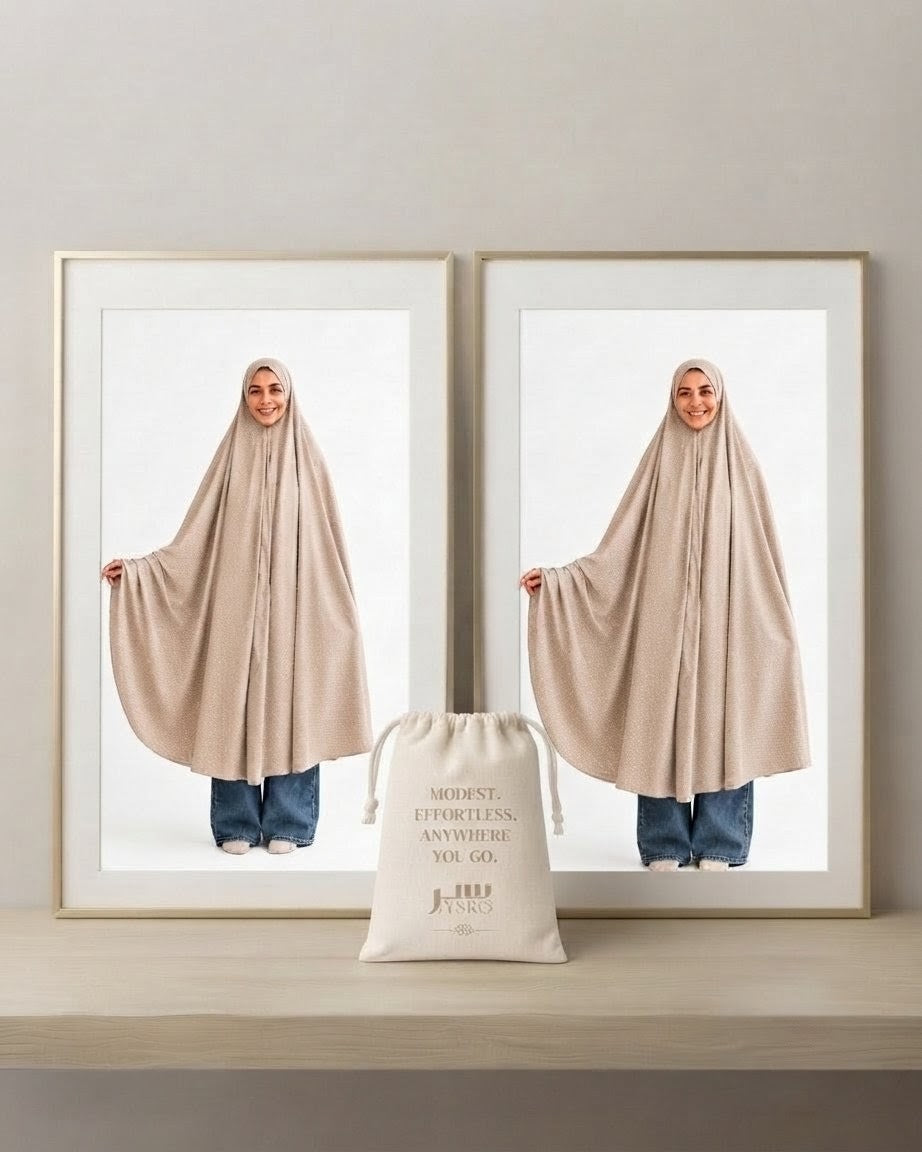 Beige Long Veil Bundle + FREE Dust Bag