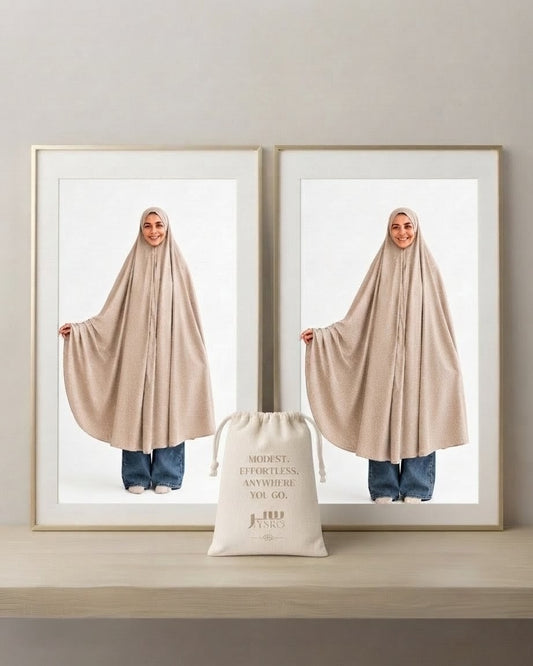 Beige Long Veil Bundle + FREE Dust Bag
