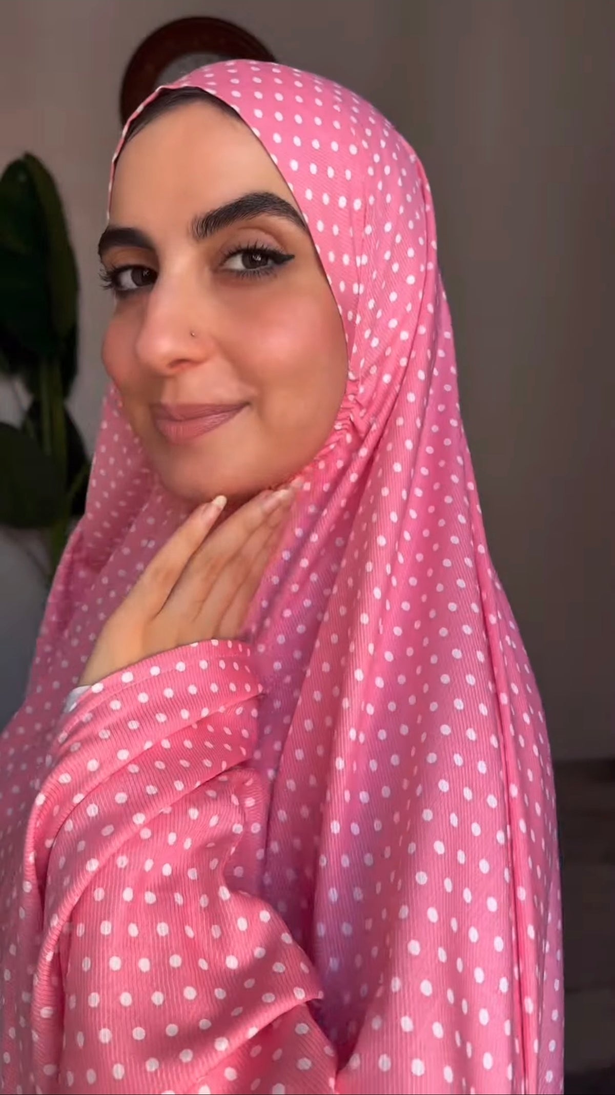 Long Pink Prayer Veil