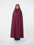 Long Burgundy Prayer Veil