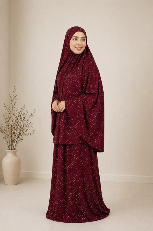 Burgundy Prayer Set