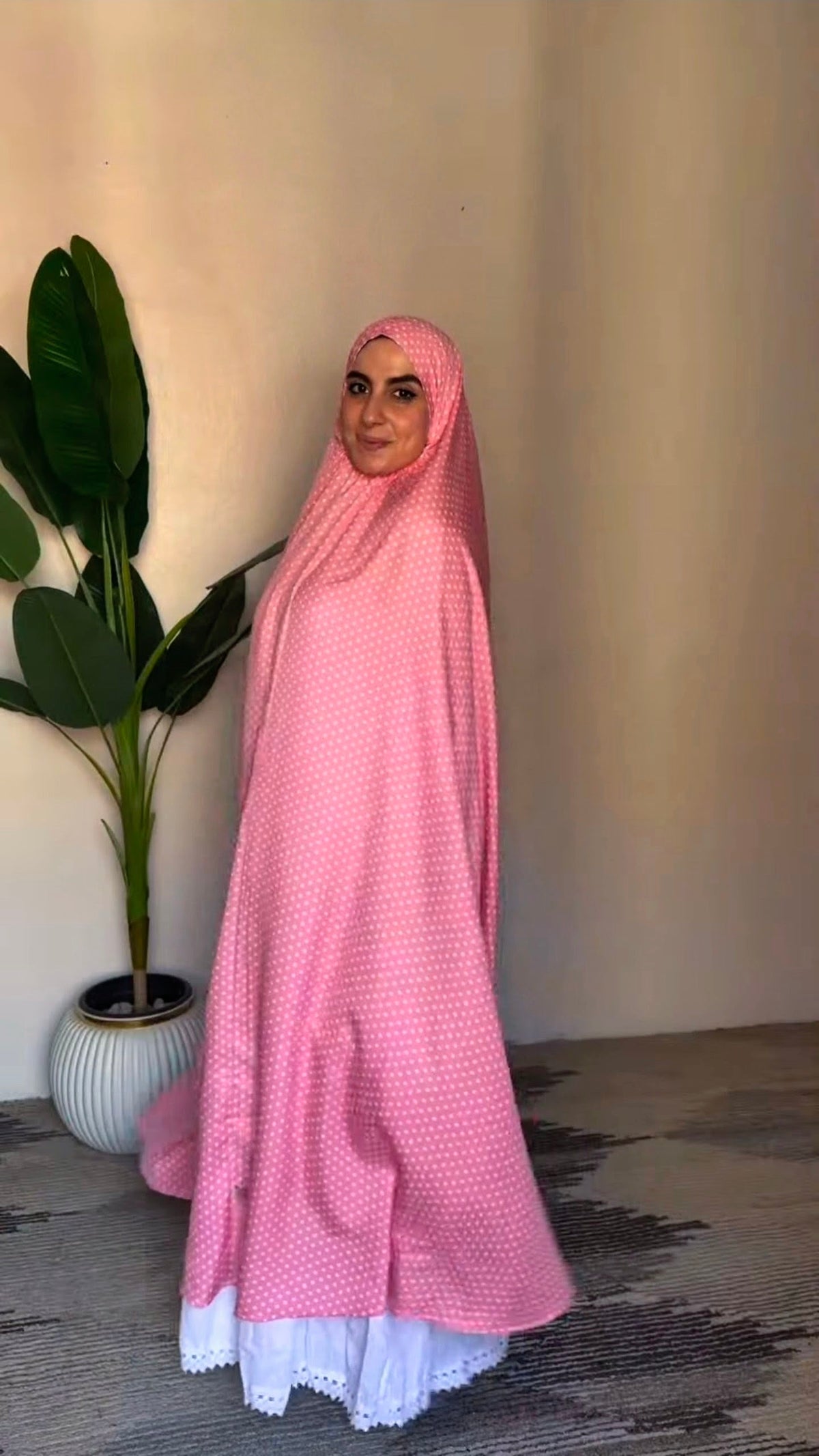 Long Pink Prayer Veil