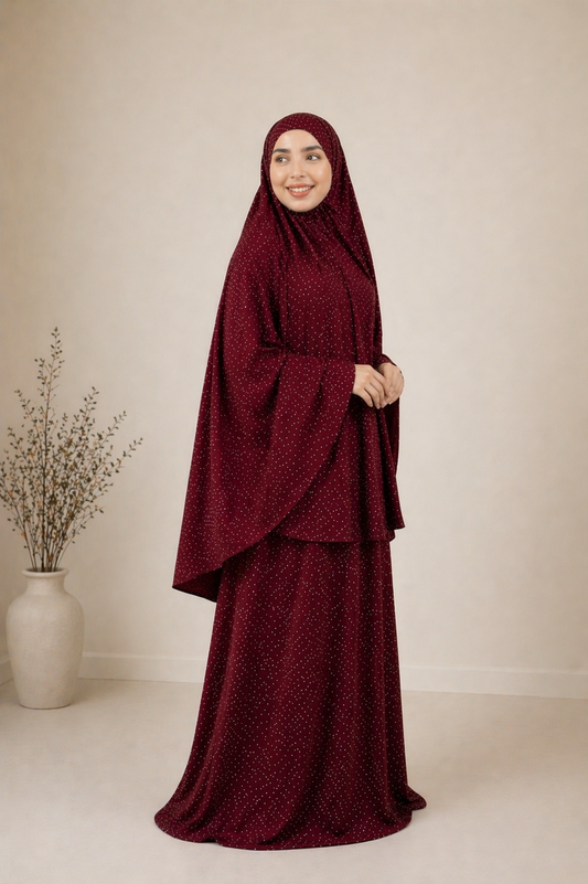 Burgundy Prayer Set